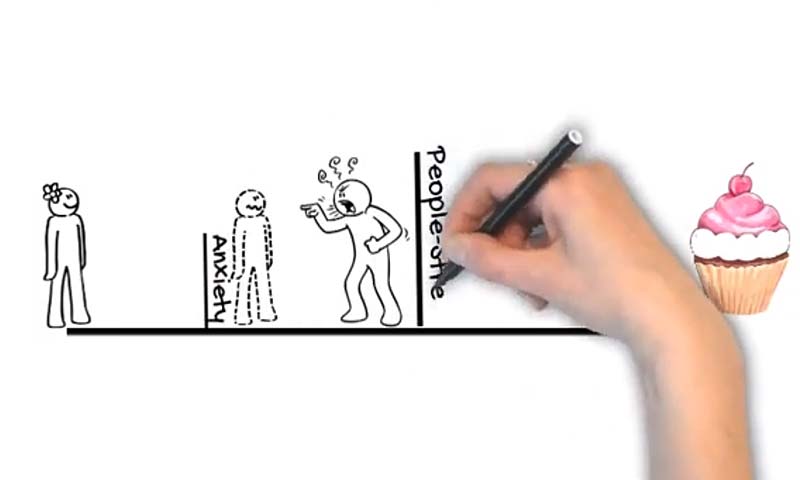mtw Stick figures drawn with a pen with one figure yelling at the other.